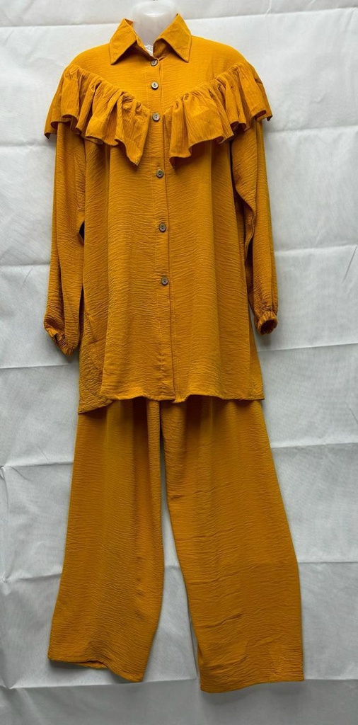2PC F BUTTON NEW PRILL SET LADIES