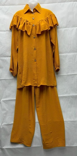 2PC F BUTTON NEW PRILL SET LADIES